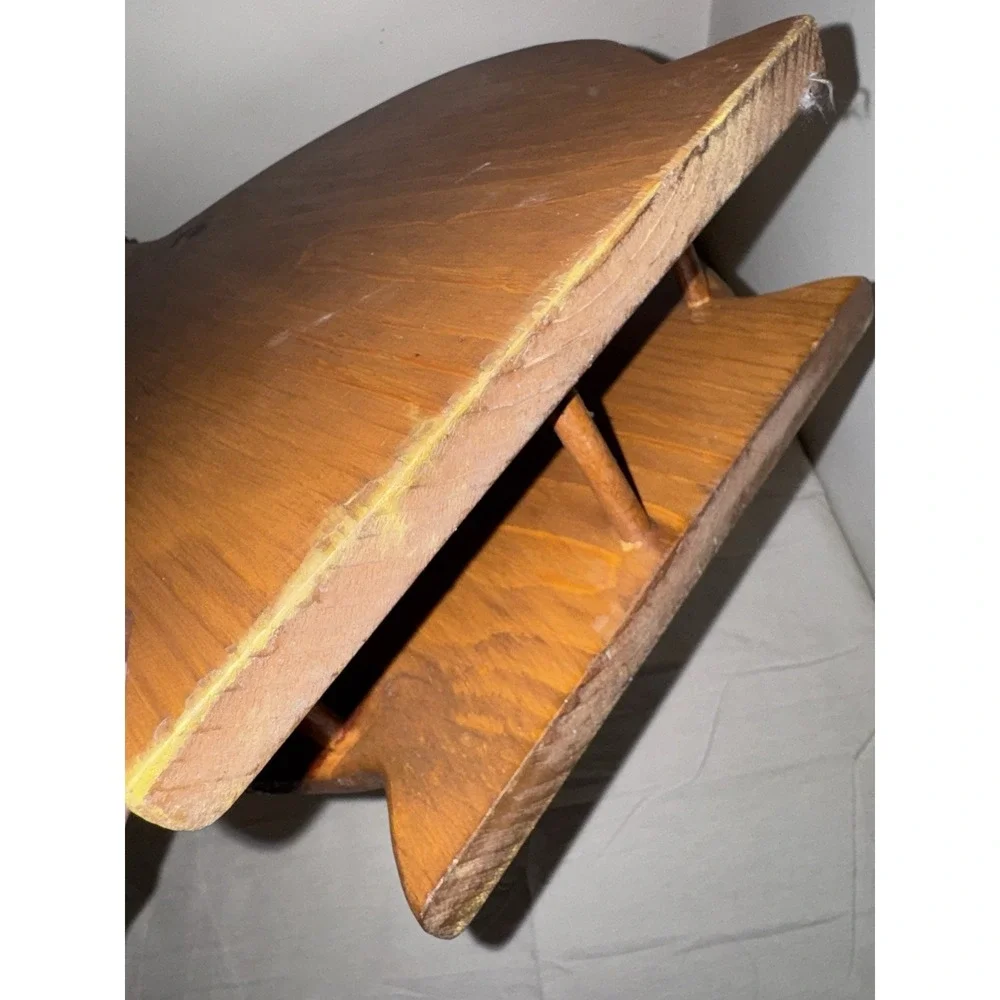 Vintage Wooden Paper Plate Holder Farmhouse Country Cottage Grandmacore Hearts